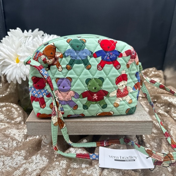 Vera Bradley Handbags - Vera Bradley Toasty Teddies Crossbody Purse. Cotton, Washable